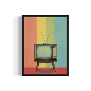 Vintage Television Set Pop Art Poster Print