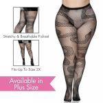 Leg Avenue Snake Print Fishnet Tights for Women