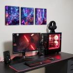 Neon Tokyo Cyberpunk Cityscape Wall Art 12x16