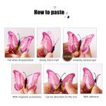 108 Pcs Colorful 3D Butterfly Wall Stickers