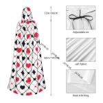 Hooded Cloak Cape with Playing Cards Design