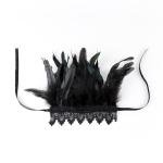Black Feather Cuffs for Gothic Costumes and Raves