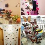 108 Pcs Colorful 3D Butterfly Wall Stickers