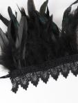 Black Feather Cuffs for Gothic Costumes and Raves