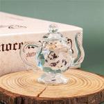 H&D Crystal Teapot Figurine for Home Decor