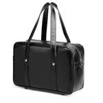 Chillpaper Japanese Shoulder Bag Tote Faux Leather Kawaii Cute Bookbag Satchel Anime Cosplay Pink Pompom(Large Size Black,No Crossbody Strap)