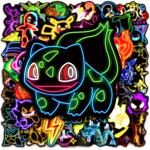 Neon Anime Pokemon Stickers - 10/30/50 Pack