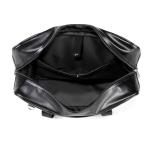 Chillpaper Japanese Shoulder Bag Tote Faux Leather Kawaii Cute Bookbag Satchel Anime Cosplay Pink Pompom(Large Size Black,No Crossbody Strap)