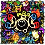 Neon Anime Pokemon Stickers - 10/30/50 Pack