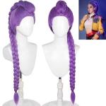 2025 Movie Kpop Kids Girls Cosplay Wig Mira Rumi Zoey Demon Hunters Purple Black Red Long Hair Halloween Cosplay Props