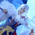 New Anime Sesshoumarung Cosplay Costume Carnival Halloween Arthur Curry Fancy Kimono Boots Wig Big Tail Custom Made