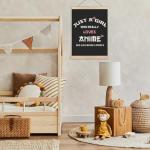 LZYRF Just A Girl Who Really Loves Anime Wall Art Poster Framed, Anime Lovers Gifts for Girls Canvas Prints Wall Decor for Home Girls Bedroom Apartment Dorm Room, 12x16 Inch