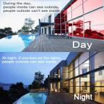 Reflective Window Privacy Film Adhesive One Way Mirror Window Tint Heat Control, Anti UV Day Time Privacy Protection Glass Film for Home and Office, 60Inch x 17.7Inch, Red Silver