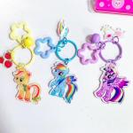 Anime Kawaii My Little Pony Keychain Unicorn Key Ring Fashion Car Keys Chain Girls Backpack Pendant New Bags Decor Toys Gift