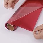 Reflective Window Privacy Film Adhesive One Way Mirror Window Tint Heat Control, Anti UV Day Time Privacy Protection Glass Film for Home and Office, 60Inch x 17.7Inch, Red Silver