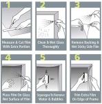 Reflective Window Privacy Film Adhesive One Way Mirror Window Tint Heat Control, Anti UV Day Time Privacy Protection Glass Film for Home and Office, 60Inch x 17.7Inch, Red Silver