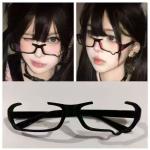 Crying Tears Anime Frame Subculture Half-Frame Glasses Kawaii Gothic Eyeglasses for Unisex Cosplay Daily Wear Accessory Eyewear