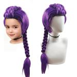 Demon Hunters Costume Rumi Wigs Cosplay Kids Anime Mira Zoey Costume Wigs for Women Men Purple Braid Wig Halloween Cosplay Prop