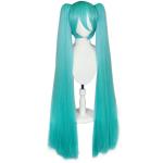 47 Inch Green Wig with Bangs and Ponytails