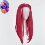 2027 Movie Kpop Kids Girls Cosplay Wig Mira Rumi Zoey Demon Hunters Purple Black Red Long Hair Halloween Cosplay Props