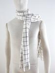 ZNZXYCOS Anime Cosplay Black And White Plaid Scarf Adult Halloween Accessories