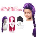 Demon Hunters Costume Rumi Wigs Cosplay Kids Anime Mira Zoey Costume Wigs for Women Men Purple Braid Wig Halloween Cosplay Prop