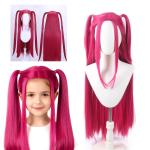 Demon Hunters Costume Rumi Wigs Cosplay Kids Anime Mira Zoey Costume Wigs for Women Men Purple Braid Wig Halloween Cosplay Prop