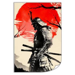 QEOPGNE Vintage Japanese Samurai Vintage Poster Canvas Wall Art Aesthetic Posters & Prints Wall Decor for Bedroom Living Room Paintings Pictures Wall Decor Framed Unframed 12x18inch(30x45cm)