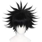 Black Spiky Cosplay Wig with Hair Cap