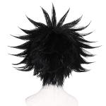 Black Spiky Cosplay Wig with Hair Cap