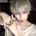 Alien Stage Anime Cosplay Luka Till Ivan Mizi Sua Hyuna Prop Choker Neck Ring Green / Red Light Women Men Roleplay Customized