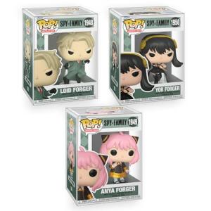 Epic Collectibles Pop Anime: Spy x Family - Set of 3 - Loid, Yor & Anya Forger Vinyl Figures Included with Box Protector Compatible for Funko