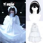 Sua Cosplay Costume Wig Fiber synthetic wig「HSIU 」White Maiden Childhood Pajamas Halloween Anime ALIEN STAGE Young Sua Wig