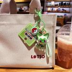 Genuine Pokemon Keychain Pikachu Gengar Sylveon Sprigatito Quaxly Fuecoco Anime Action Figure Toy Keyring Fragrance Pendant Gift