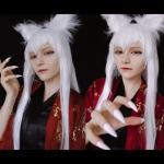 32" Long White Wig with Bangs for Cosplay