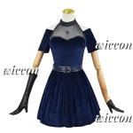 Mizi Cosplay Clothing Wig Pink Gradient Pink Purple Long Hair Microphone Costume Velvet Skirt Anime Alien Stage Cosplay Costume