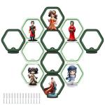 LRANFOW 12 Wall Display Shelves for Funko Pop Mart Figures Anime Figure, Display Ledges with Glow in The Dark Strips, Collector Shelves for Action Figures, Game Room, Mini Collectibles Figure Shelves