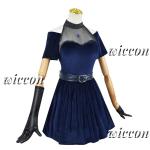 Mizi Cosplay Clothing Wig Pink Gradient Pink Purple Long Hair Microphone Costume Velvet Skirt Anime Alien Stage Cosplay Costume