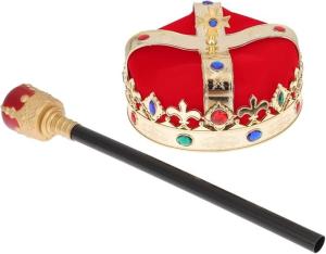 Cute King Crown and Scepter Set for Cosplay