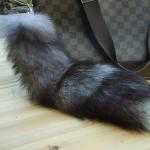 Fluffy Fox Fur Tail Keychain for Cosplay