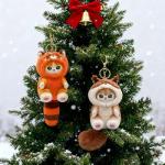 Kawaii Cat Plush Keychains - Set of 2