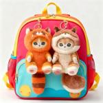 Kawaii Cat Plush Keychains - Set of 2