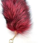 Red Black Fox Tail Keychain for Cosplay