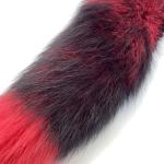 Red Black Fox Tail Keychain for Cosplay