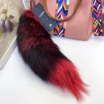 Red Black Fox Tail Keychain for Cosplay