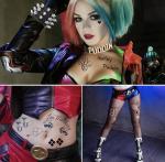 Harley Quinn Cosplay Accessories: Adjustable Collar & Tattoos