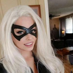 Black Cat Eye Mask for Cosplay Fun