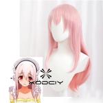 Super Sonico 60cm Pink Ombre Cosplay Wig & Headset