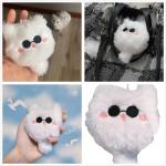 Cute Cat Plush Keychain for Anime Lovers