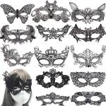 Gothic Lace Half Face Mask for Cosplay Fun